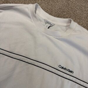 Calvin Klein White Tee with Black Accents